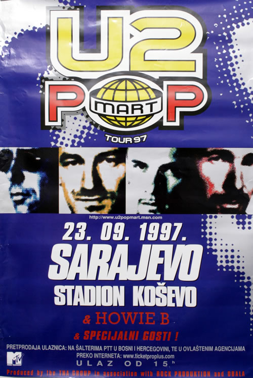 U2 Pop Mart Tour '97 - Sarajevo Bosnian poster (550462)